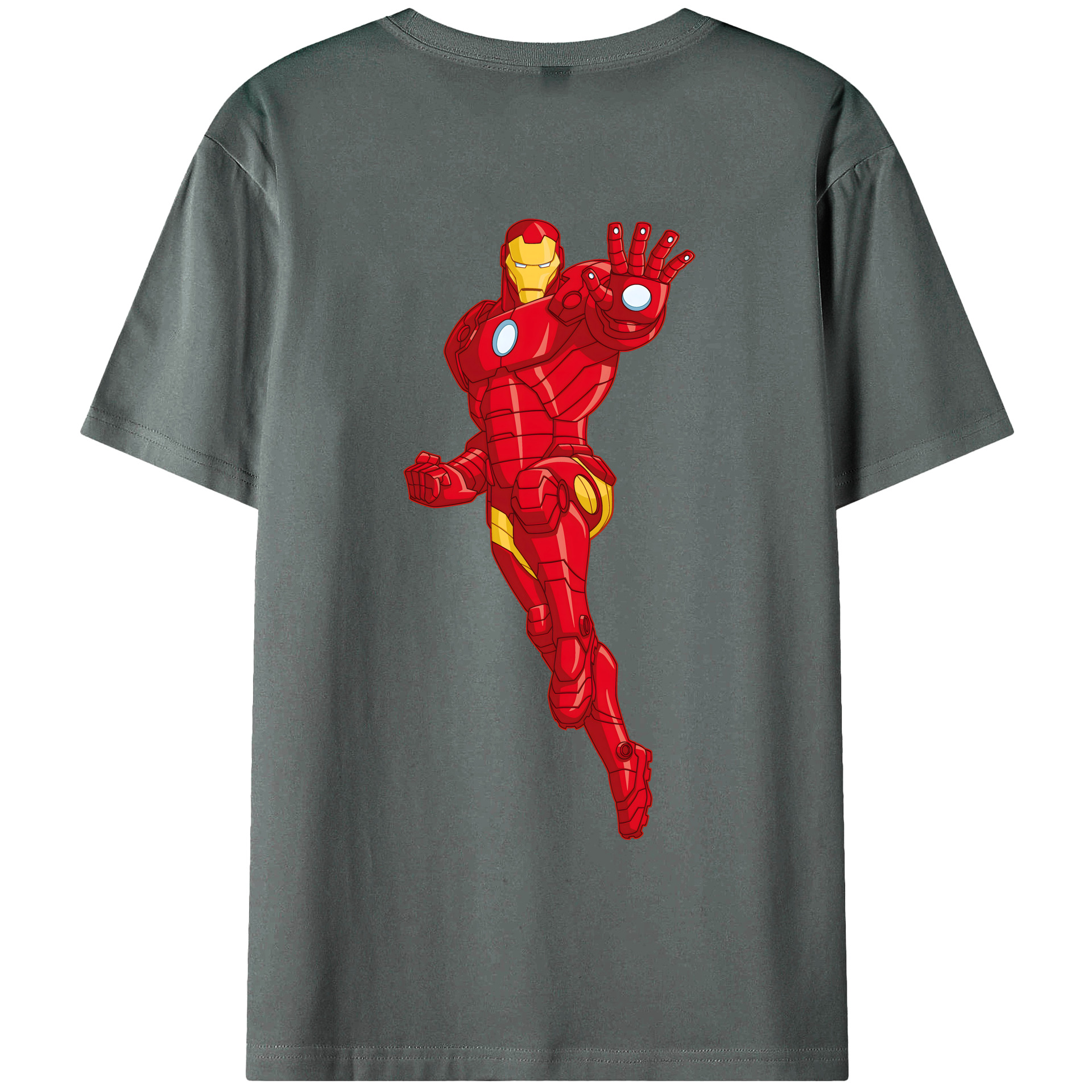 （画像用） アベンジャーズ The Avengers 綿100％ メンズ半袖Tシャツ（バックプリント） 通気性